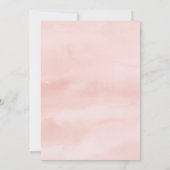 Invitation Aquarelle Eléphant mignonne Baby shower Floral Gir (Dos)