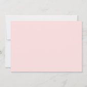 Invitation Aquarelle éléphante Baby shower rose (Dos)