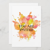 Invitation Aquarelle Empreinte de patte de chien (Devant / Derrière)