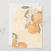 Invitation Aquarelle en Baby shower d'agrumes (Dos)