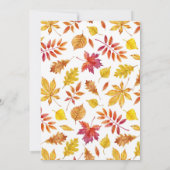 Invitation Aquarelle en chute Feuille Automne Sweet 16 Party (Dos)