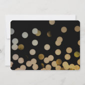 Invitation Aquarelle en or et en noir mascarade de Quinceañer (Dos)