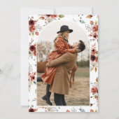 Invitation Aquarelle en terre cuite Fête des mariées de photo (Dos)