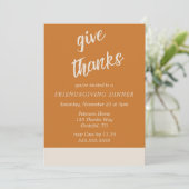 Invitation Aquarelle en terre cuite moderne Convivial (Debout devant)