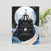 Invitation Aquarelle Enchanted Circus Anniversaire (Debout devant)