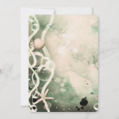 Invitation Aquarelle Encre éclabousser l'olive sous le Mariag (Dos)