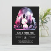 Invitation Aquarelle Enfants Chat Anniversaire (Debout devant)