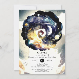 Invitation Aquarelle Enfants Espace Anniversaire