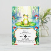 Invitation Aquarelle Enfants Grenouille Anniversaire (Debout devant)