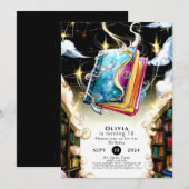 Invitation Aquarelle Enfants Pastel Histoire Anniversaire (Devant / Derrière)