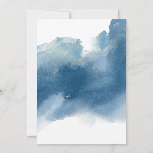 Invitation Aquarelle espagnole bleue Quinceañera avec fleurs (Dos)