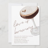 Invitation Aquarelle Espresso Martini Fête des mariées (Devant)