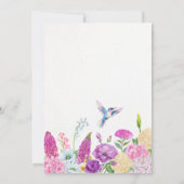 Invitation Aquarelle esthétique florale violette (Dos)