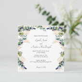 Invitation Aquarelle estivale Eucalyptus Floral (Debout devant)