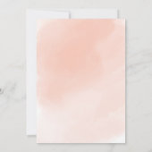 Invitation Aquarelle et baptême de la fille d'or (Dos)