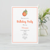 Invitation Aquarelle et encre orange et Motif (Debout devant)