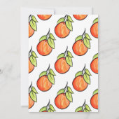 Invitation Aquarelle et encre orange et Motif (Dos)