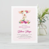 Invitation Aquarelle et Fête des mariées de fleurs pourpres (Debout devant)