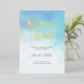 Invitation Aquarelle et Feuille de métal (Debout devant)