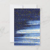 Invitation aquarelle et feuille FAUX confetti Première commun (Dos)