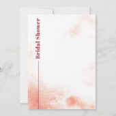 Invitation Aquarelle et lune Japandi nuptiale douche (Dos)