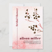 Invitation Aquarelle et lune Japandi nuptiale douche (Devant)