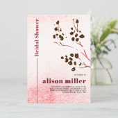 Invitation Aquarelle et lune Japandi nuptiale douche (Debout devant)