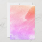 Invitation Aquarelle et or confetti typographie mariage (Dos)