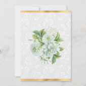 Invitation Aquarelle et Parties scintillant or Mariage Eucaly (Dos)