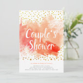 Invitation Aquarelle et récif corallien mariages douche (Debout devant)