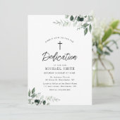 Invitation aquarelle et verdure dévouement (Debout devant)