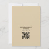Invitation Aquarelle Été QR Code RSVP Plage Mariage (Dos)