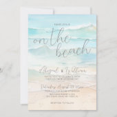 Invitation Aquarelle Été Sur La Plage Mariage (Devant)