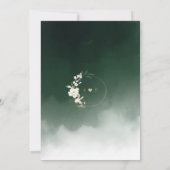 Invitation Aquarelle Ethereal Roses Feuille Mariage or (Dos)