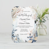Invitation Aquarelle Ethérée Delicate Foliage Serène (Debout devant)
