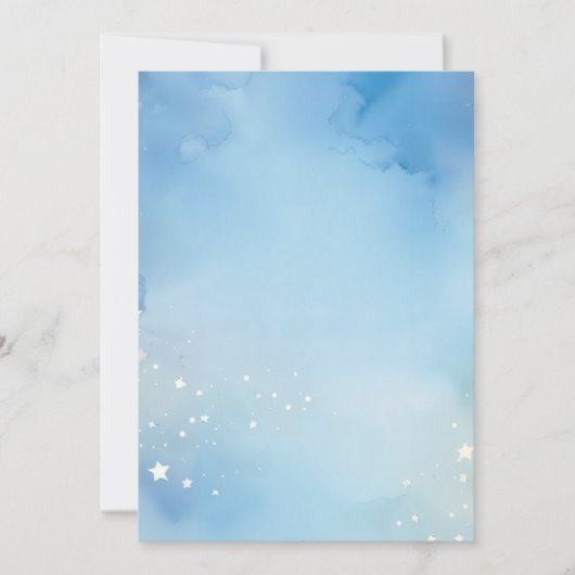 Invitation Aquarelle étoile arrière - plan (Devant)