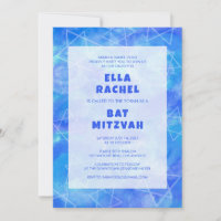 Aquarelle Étoiles Bleu barre personnalisée Bat mit