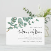 Invitation Aquarelle Eucalyptus Arbre Réunion famille (Debout devant)