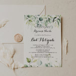 Invitation Aquarelle Eucalyptus Bat mitzvah de verdure<br><div class="desc">Cette invitation à la verdure d'eucalyptus aquarelle est parfaite pour un bat mitzvah rustique. Cette conception artistique présente un feuillage vert d'eucalyptus dessiné à la main,  aquarelle,  inspirant la beauté naturelle.</div>