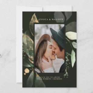 Invitation Aquarelle Eucalyptus Botanique Verdure Mariage