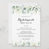 Invitation Aquarelle Eucalyptus Bridesmaids Brunch Douche (Devant)