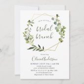 Invitation Aquarelle Eucalyptus BRUNCH VERT (Devant)