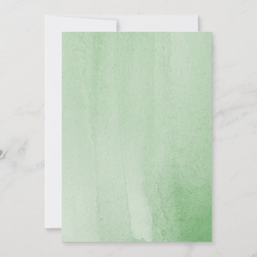 Invitation Aquarelle Eucalyptus BRUNCH VERT (Dos)