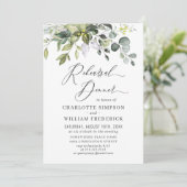 Invitation Aquarelle Eucalyptus Dîner de répétition de verdur (Debout devant)