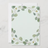 Invitation Aquarelle Eucalyptus | Douche géométrique Couples (Dos)