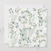 Invitation Aquarelle Eucalyptus et cadre or Sweet 16 (Dos)