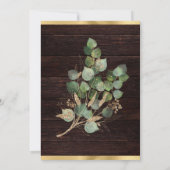 Invitation Aquarelle Eucalyptus Fête des mariées verte (Dos)