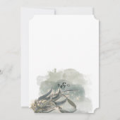 Invitation Aquarelle Eucalyptus Feuille Mariage vert (Dos)