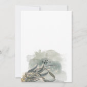 Invitation Aquarelle Eucalyptus Feuille Mariage vert (Dos)