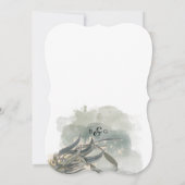 Invitation Aquarelle Eucalyptus Feuille Mariage vert (Dos)